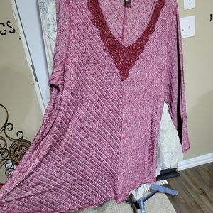 (2852) Faded Glory Women's Size 3X,(22W-24W) long sleeve Top, Blouse,